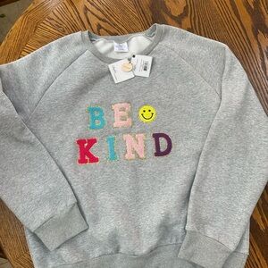 Gray 'Be Kind' Kids Sweatshirt